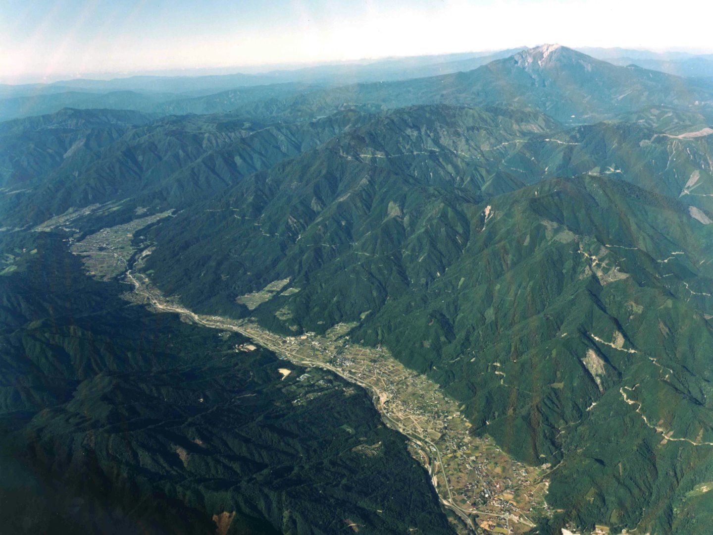 空から見た加子母